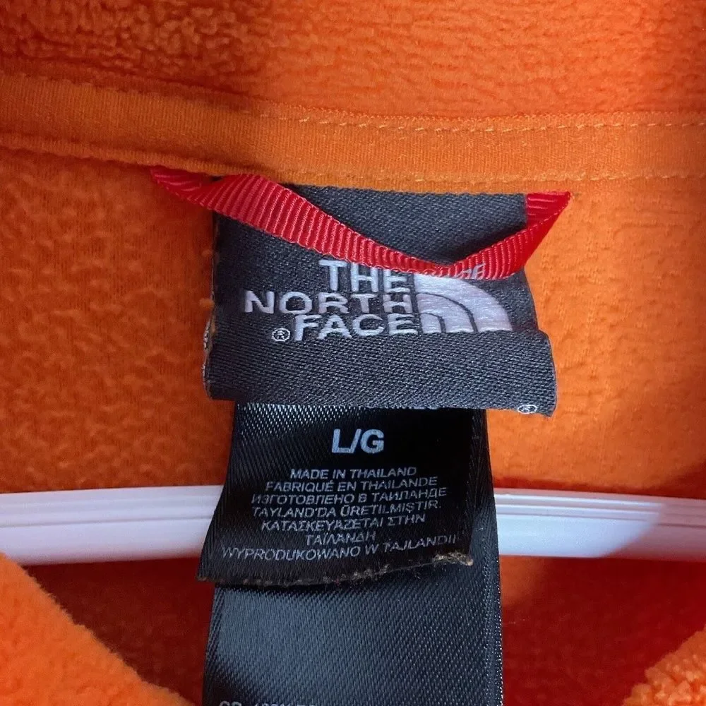 The North Face Men's Orange 1/3 Zip Mock Neck Fleece Sweatshirt Size‎ L
